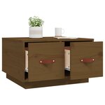 vidaXL Table basse Marron miel 60x53x35 cm Bois massif de pin