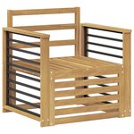 vidaXL Ensemble de canapés d'extérieur Bois d'Acacia Massif Blanc