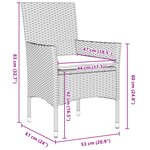 vidaXL Ensemble de salle à manger de jardin 9 pièces avec coussins en rotin poly marron
