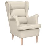 vidaXL Fauteuil blanc 74x84x100 cm lin