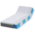 vidaXL Matelas Blanc et Gris 70 x 200 cm Ressort ensaché