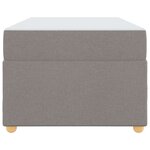 vidaXL Cadre de lit avec matelas Taupe 90 x 190 cm tissu