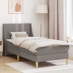 vidaXL Cadre de lit avec matelas avec tête de lit Polyester