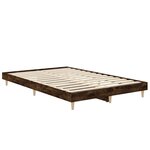 vidaXL Cadre de lit chêne fumé 120x190 cm bois d'ingénierie