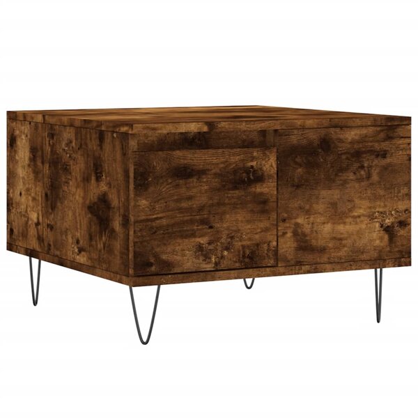vidaXL Table basse chêne fumé 55x55x36 5 cm bois d'ingénierie