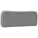 vidaXL Coussin de tête de lit gris clair 140 cm tissu