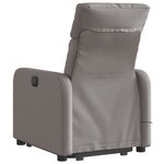 vidaXL Fauteuil inclinable de massage Taupe Tissu