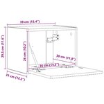 vidaXL Meuble TV mural Chêne fumé 60 x 31 x 29.5 cm Bois d'ingénierie