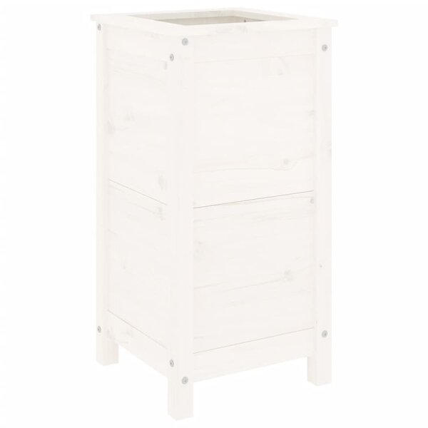 vidaXL Jardinière blanc 40x40x78 cm bois massif de pin