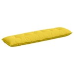 vidaXL Coussin de Dos Jaune clair 180 x 19 x 50 cm tissu