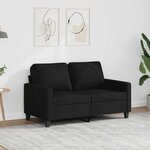 vidaXL Canapé à 2 places Noir 120 cm Tissu