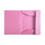 Chemise 3 rabats elastiques 24x32cm polypropylène - rose