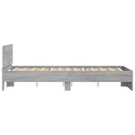 vidaXL Cadre de lit avec tête de lit et LED sonoma gris 140x200 cm