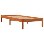 vidaXL Cadre de lit sans matelas cire marron 100x200cm bois pin massif