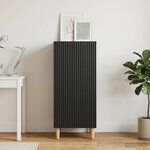 vidaXL Buffet Noir 33 x 34 5 x 90 cm Bois d'ingénierie