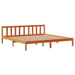 vidaXL Cadre de lit et tête de lit cire marron 200x200 cm bois de pin