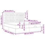 VidaXL Cadre de lit ottoman avec matelas marron foncé 180x200 cm tissu