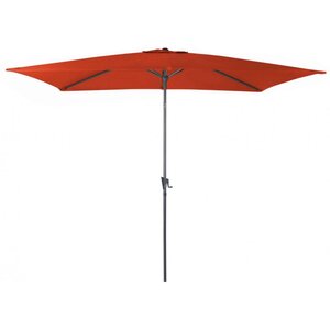 Parasol aluminium avec manivelle 3x2m tilt paprika