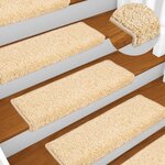 vidaXL Tapis d'escalier 10 Pièces 65x21x4 cm Marron