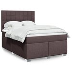 vidaXL Sommier à lattes de lit avec matelas Marron foncé 160x200 cm