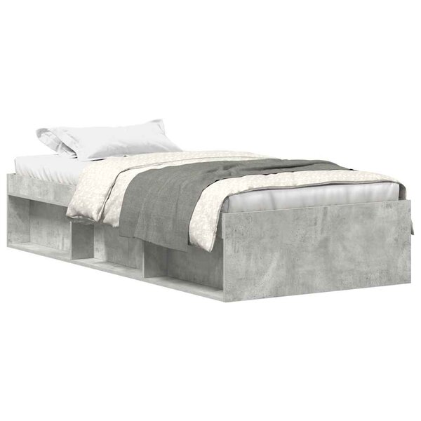 vidaXL Cadre de lit sans matelas gris béton 90x200 cm