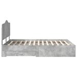 vidaXL Cadre de lit Gris béton 160 x 200 cm Bois d'ingénierie