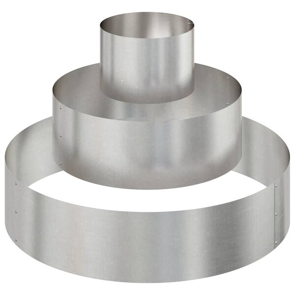 vidaXL Cache-pot de jardin Argent 90 x 90 x 20 cm Acier inoxydable