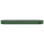 vidaXL Lit surélevé de jardin Acier galvanisé 450x140x36cm Vert