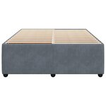 vidaXL Cadre de lit sans matelas gris foncé 160x200 cm velours