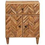 vidaXL Table de chevet Marron 50 x 33 x 60 cm Bois de mangue massif