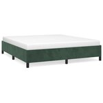 vidaXL Cadre de lit sans matelas vert foncé 180x200 cm velours