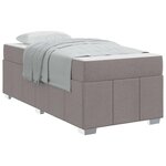 vidaXL Cadre de lit avec matelas Taupe 80 x 200 cm tissu
