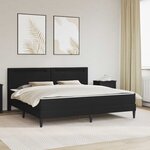 vidaXL Cadre de lit avec bandes LED Noir 180 x 200 cm Simili cuir
