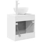 vidaXL Vanité de lavabo mural Blanc 49 5 x 35 x 63 cm