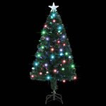 vidaXL Arbre de Noël pré-éclairé avec support 120 cm fibre optique