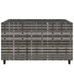 vidaXL Table basse de jardin carré gris 50x50x30 cm résine tressée