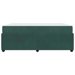 vidaXL Cadre de lit avec matelas Vert foncé 180 x 200 cm Velours