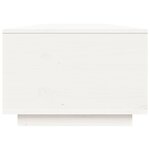 vidaXL Table basse Blanc 80x50x35 5 cm Bois massif de pin