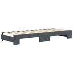 vidaXL Lit de jour avec gigogne sans matelas gris foncé 80x200 cm