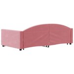 vidaXL Lit de jour avec lit gigogne rose 100x200 cm velours