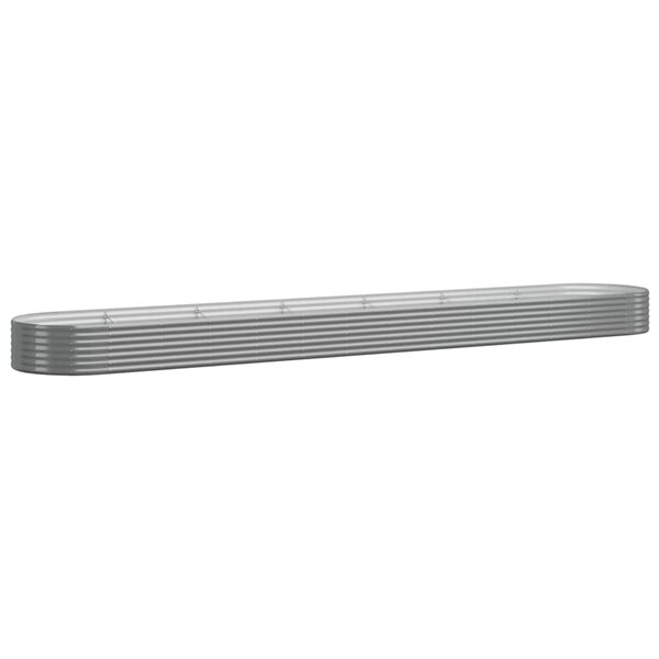 vidaXL Lit surélevé de jardin Acier galvanisé 544x100x36cm gris