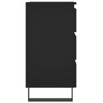 vidaXL Table de chevet noir 40x35x69 cm bois d’ingénierie