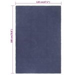 vidaXL Tapis rectangulaire Bleu marine 120x180 cm Coton