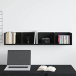 vidaXL Étagère Murale Chêne noir 100 x 18 x 18 cm Bois d'ingénierie