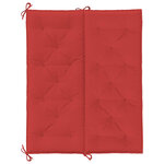 vidaXL Coussin de banc de jardin rouge 120x(50+50)x7 cm tissu oxford