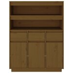 vidaXL Buffet haut Marron miel 89x40x116 5 cm Bois massif de pin