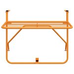 vidaXL Table de balcon Jaune 60x40 cm Acier