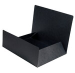 Chemise 3 rabats SANS élastique carte lustrée 24 x32 cm Noir x 25 EXACOMPTA