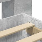 vidaXL Cadre de lit avec rangement Gris béton 150 x 200 cm