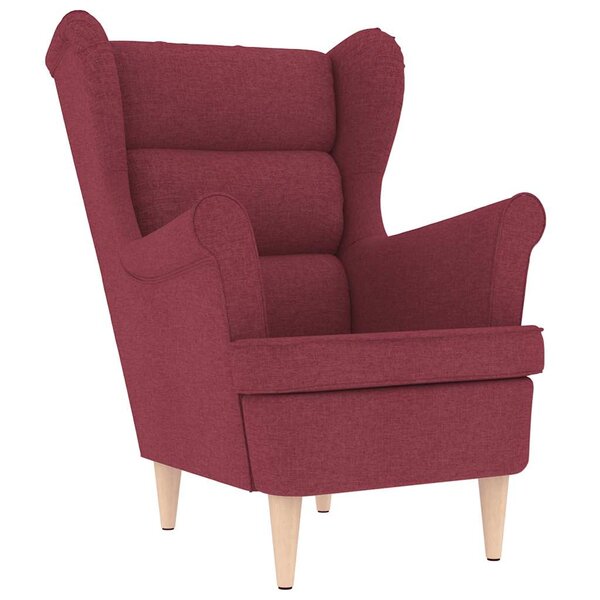 vidaXL Fauteuil rouge bordeaux 74x84x100 cm tissu